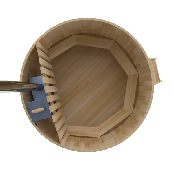 Купель BentWood Фурако из кедра D 2.1 (H 1.2/Премиум) с внутренней печкой. Фото № 6