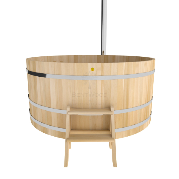 Купель BentWood Фурако из кедра D 2.1 (H 1.0/Премиум) с наружной печкой. Фото № 7