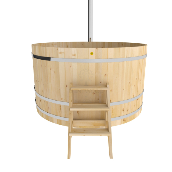 Купель BentWood Фурако из кедра D 2.1 (H 1.2/Стандарт) с наружной печкой. Фото № 7