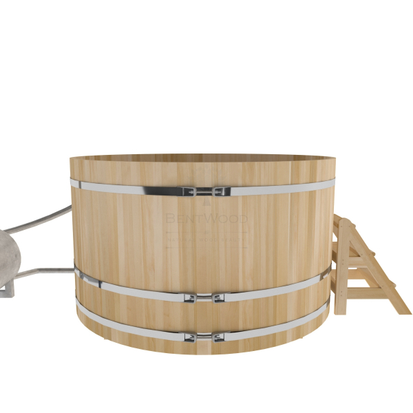 Купель BentWood Фурако из кедра D 2.1 (H 1.2/Премиум) с наружной печкой. Фото № 6