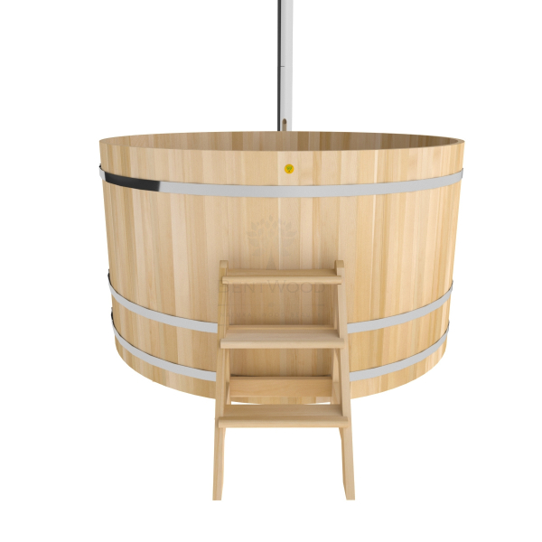 Купель BentWood Фурако из кедра D 2.1 (H 1.2/Премиум) с наружной печкой. Фото № 7