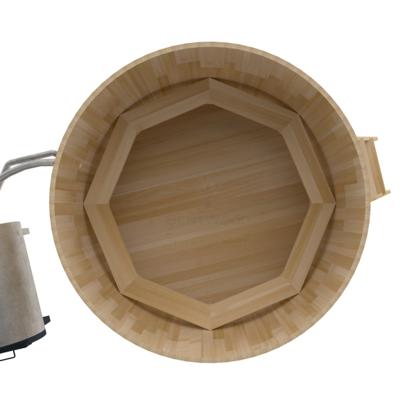 Купель BentWood Фурако из кедра D 2.1 (H 1.2/Премиум) с наружной печкой. Фото № 8