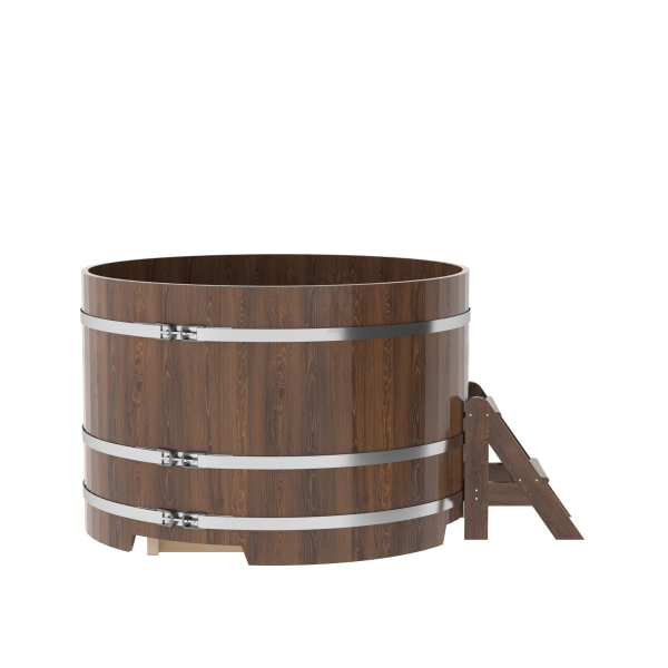 Купель Круглая Bentwood из морёного дуба 1,50 х 1,50 х 1,0 м. Фото № 3