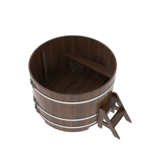 Купель Круглая Bentwood из морёного дуба 1,50 х 1,50 х 1,0 м. Фото № 4