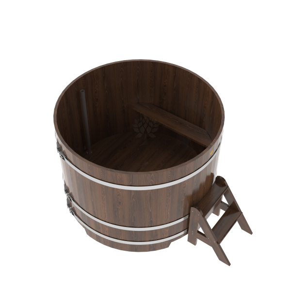 Купель Круглая Bentwood из морёного дуба 1,50 х 1,50 х 1,1 м. Фото № 4