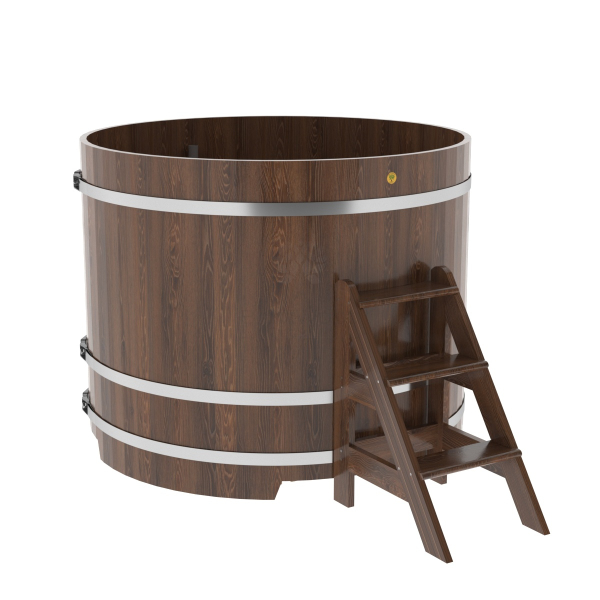 Купель Круглая Bentwood из морёного дуба 1,50 х 1,50 х 1,2 м. Фото № 1