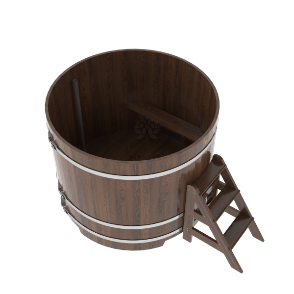 Купель Круглая Bentwood из морёного дуба 1,50 х 1,50 х 1,2 м. Фото № 3