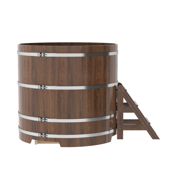 Купель Круглая Bentwood из морёного дуба 1,50 х 1,50 х 1,4 м. Фото № 3