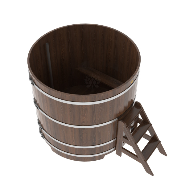 Купель Круглая Bentwood из морёного дуба 1,50 х 1,50 х 1,4 м. Фото № 5