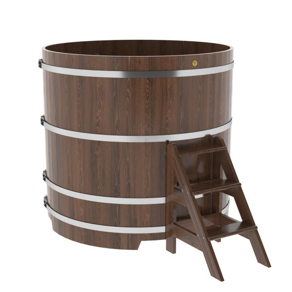 Купель Круглая Bentwood из морёного дуба 1,50 х 1,50 х 1,4 м. Фото № 1