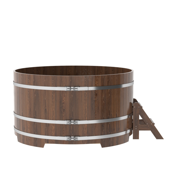Купель Круглая Bentwood из морёного дуба 1,80 х 1,80 х 1,0 м. Фото № 4