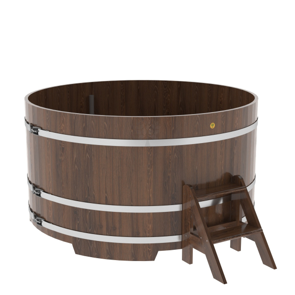 Купель Круглая Bentwood из морёного дуба 1,80 х 1,80 х 1,0 м. Фото № 1