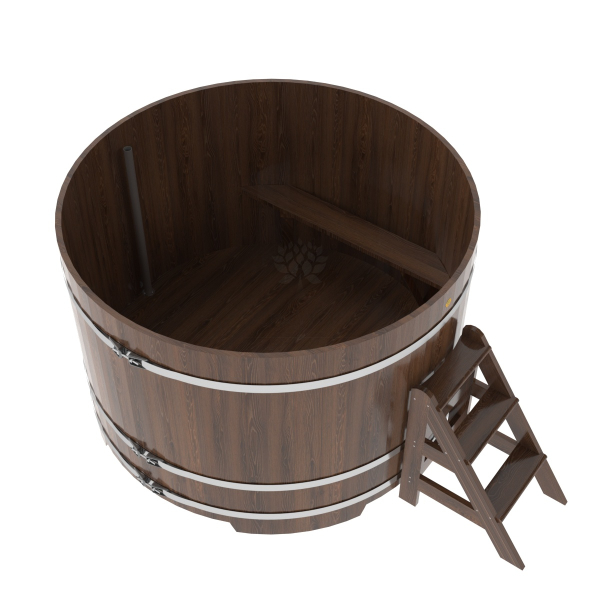 Купель Круглая Bentwood из морёного дуба 1,80 х 1,80 х 1,2 м. Фото № 3
