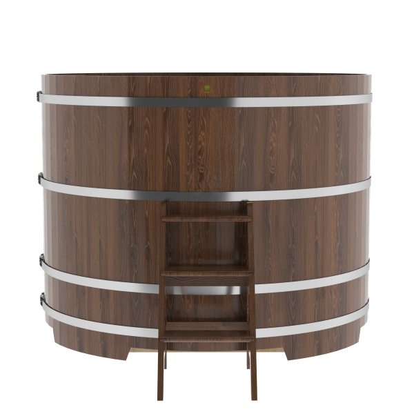 Купель Круглая Bentwood из морёного дуба 1,80 х 1,80 х 1,4 м. Фото № 2