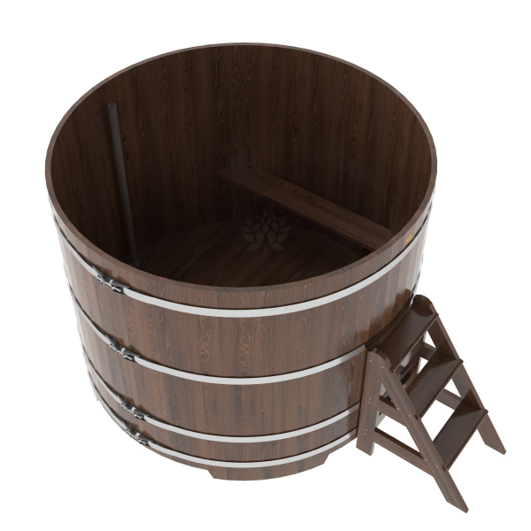 Купель Круглая Bentwood из морёного дуба 1,80 х 1,80 х 1,4 м. Фото № 3