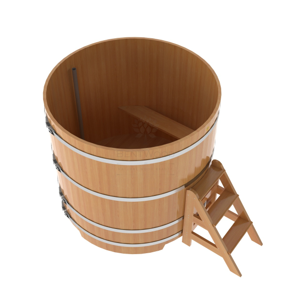 Купель Круглая Bentwood из натуральной лиственницы Премиум 1,50 х 1,50 х 1,4 м. Фото № 3