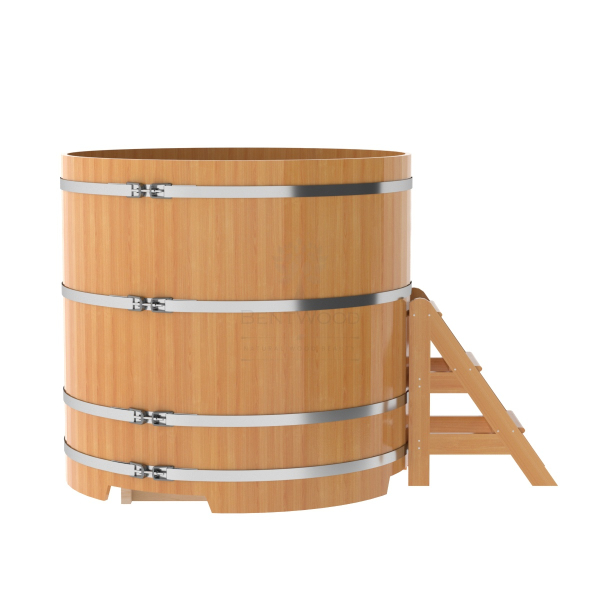 Купель Круглая Bentwood из натуральной лиственницы Премиум 1,50 х 1,50 х 1,4 м. Фото № 2