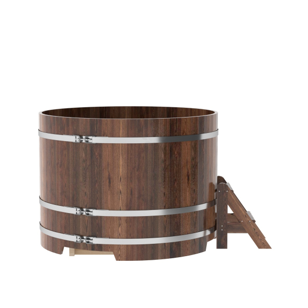 Купель Круглая Bentwood из морёной лиственницы Премиум 1,50 х 1,50 х 1,1 м. Фото № 3