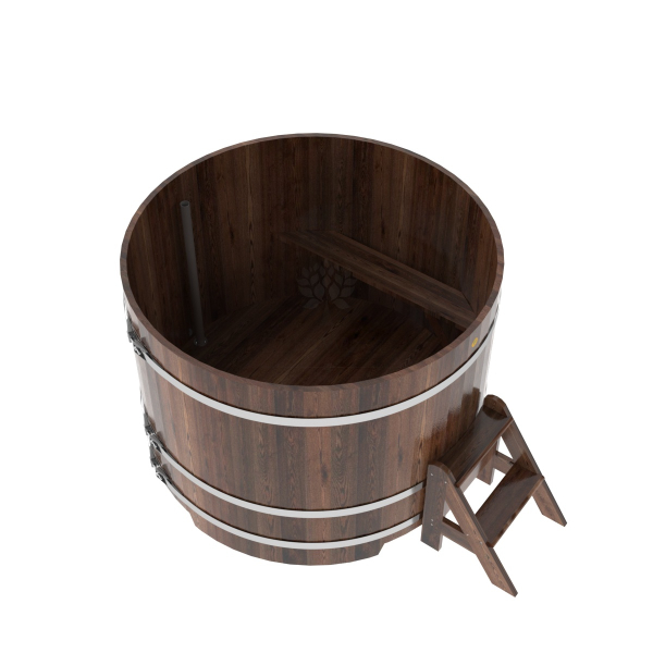 Купель Круглая Bentwood из морёной лиственницы Премиум 1,50 х 1,50 х 1,1 м. Фото № 4