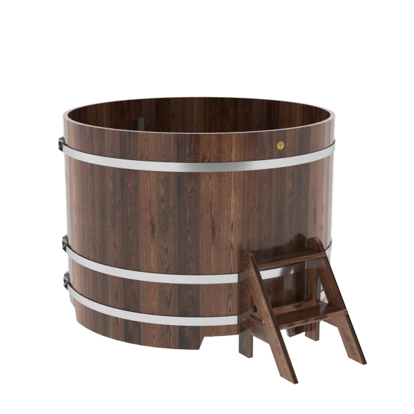 Купель Круглая Bentwood из морёной лиственницы Премиум 1,50 х 1,50 х 1,1 м. Фото № 1
