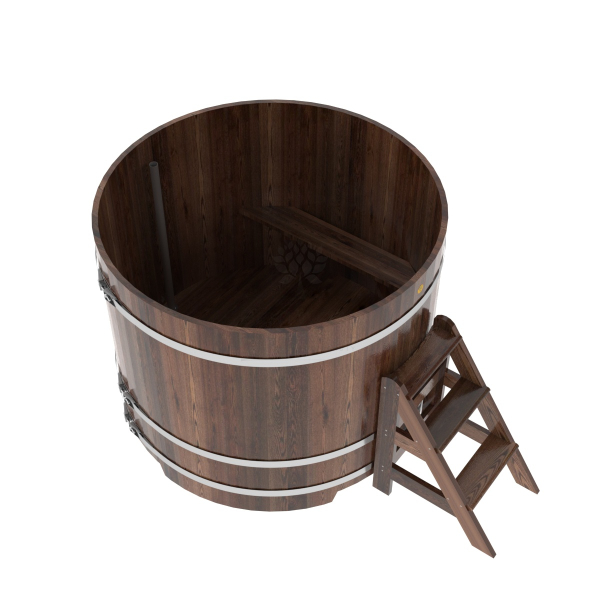 Купель Круглая Bentwood из морёной лиственницы Премиум 1,50 х 1,50 х 1,2 м. Фото № 5