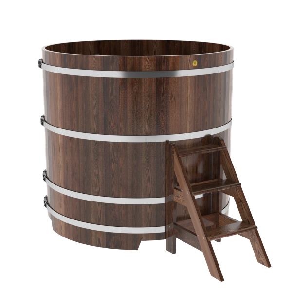 Купель Круглая Bentwood из морёной лиственницы Премиум 1,50 х 1,50 х 1,4 м. Фото № 1
