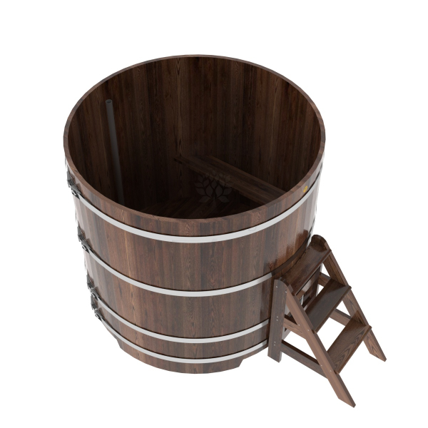 Купель Круглая Bentwood из морёной лиственницы Премиум 1,50 х 1,50 х 1,4 м. Фото № 4