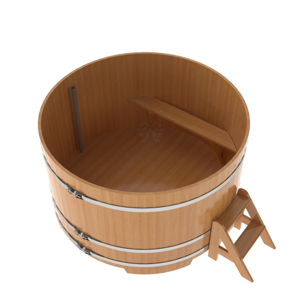 Купель Круглая Bentwood из натуральной лиственницы Премиум 1,80 х 1,80 х 1,1 м. Фото № 2