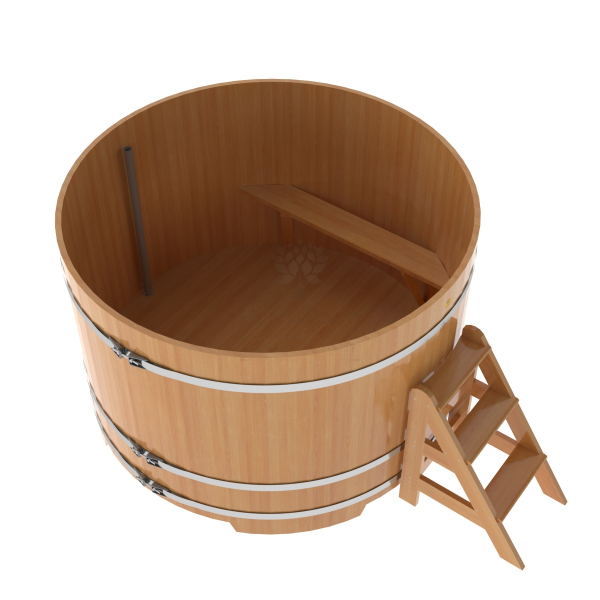 Купель Круглая Bentwood из натуральной лиственницы Премиум 1,80 х 1,80 х 1,2 м. Фото № 2