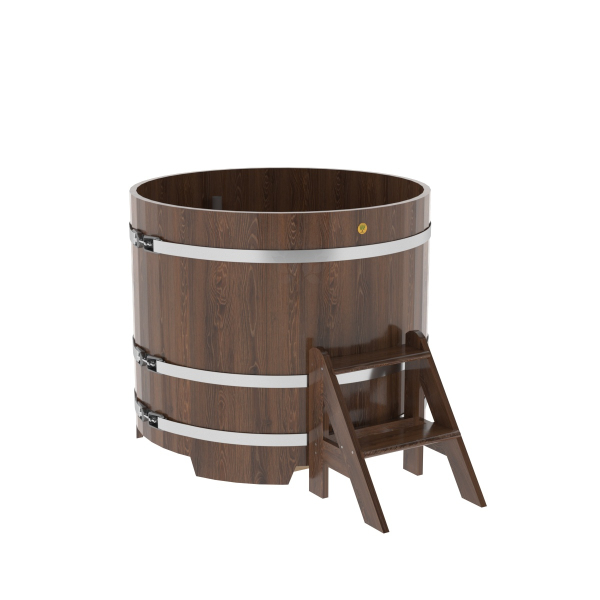 Купель Круглая Bentwood из морёного дуба 1,17 х 1,17 х 1,0 м. Фото № 1