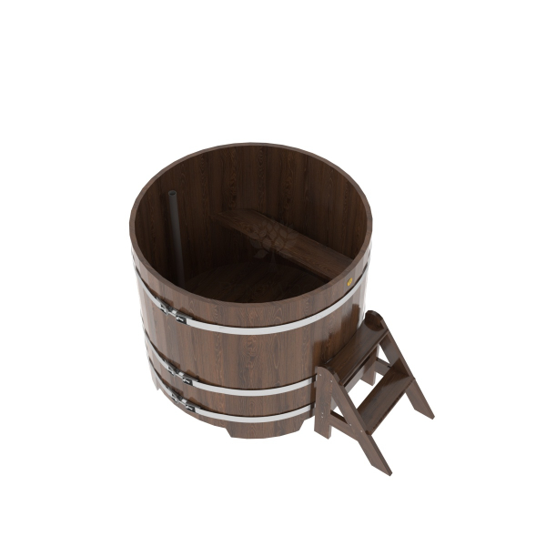 Купель Круглая Bentwood из морёного дуба 1,17 х 1,17 х 1,0 м. Фото № 3