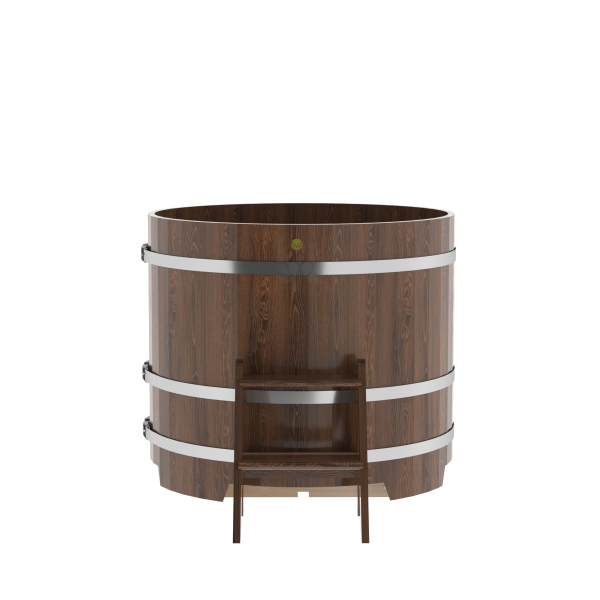 Купель Круглая Bentwood из морёного дуба 1,17 х 1,17 х 1,0 м. Фото № 2