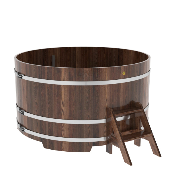 Купель Круглая Bentwood из морёной лиственницы Премиум 1,80 х 1,80 х 1,0 м. Фото № 1