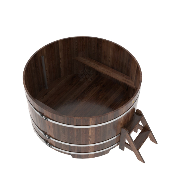 Купель Круглая Bentwood из морёной лиственницы Премиум 1,80 х 1,80 х 1,0 м. Фото № 4