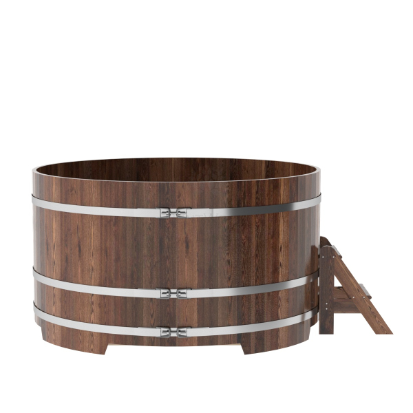 Купель Круглая Bentwood из морёной лиственницы Премиум 1,80 х 1,80 х 1,0 м. Фото № 5