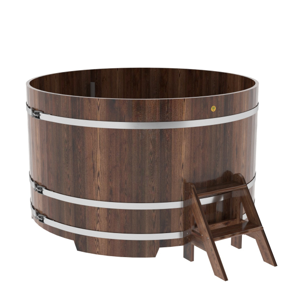 Купель Круглая Bentwood из морёной лиственницы Премиум 1,80 х 1,80 х 1,1 м. Фото № 1