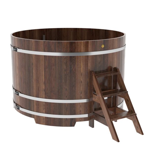 Купель Круглая Bentwood из морёной лиственницы Премиум 1,80 х 1,80 х 1,2 м. Фото № 1