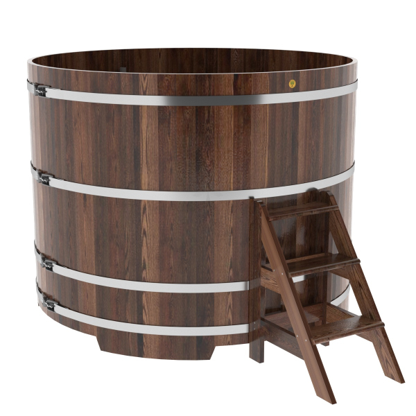 Купель Круглая Bentwood из морёной лиственницы Премиум 1,80 х 1,80 х 1,4 м. Фото № 1