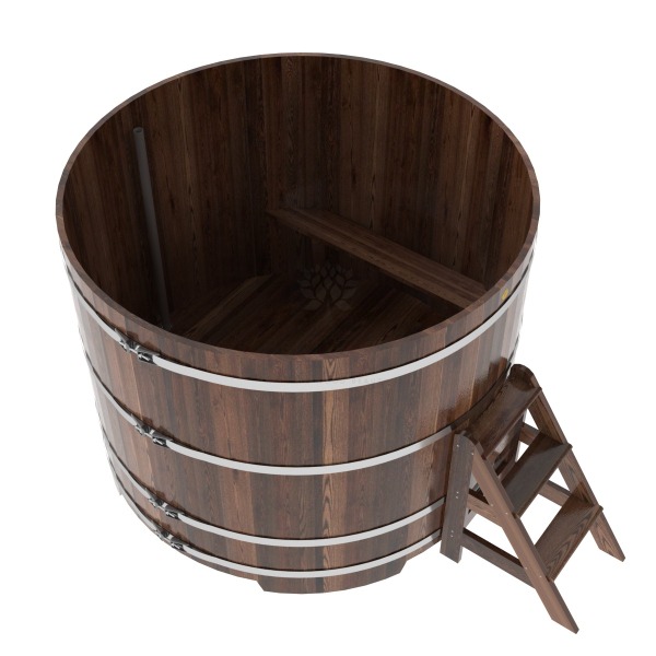 Купель Круглая Bentwood из морёной лиственницы Премиум 1,80 х 1,80 х 1,4 м. Фото № 2