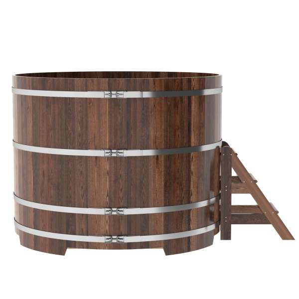 Купель Круглая Bentwood из морёной лиственницы Премиум 1,80 х 1,80 х 1,4 м. Фото № 4