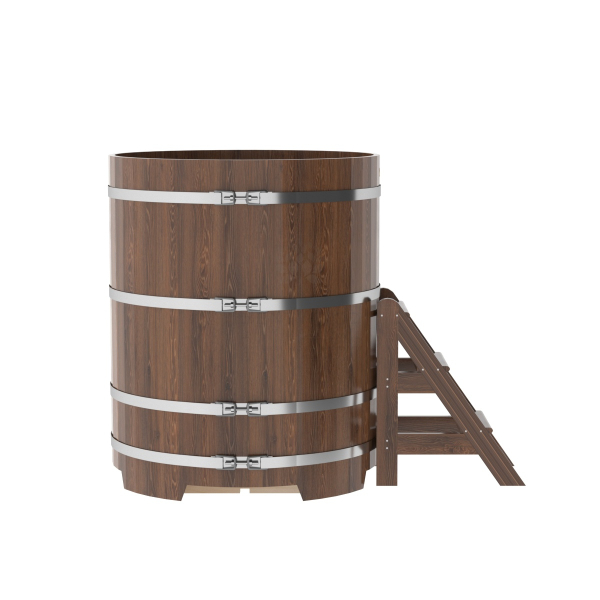 Купель Круглая Bentwood из морёного дуба 1,17 х 1,17 х 1,4 м. Фото № 3
