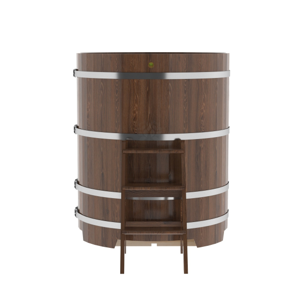 Купель Круглая Bentwood из морёного дуба 1,17 х 1,17 х 1,4 м. Фото № 4