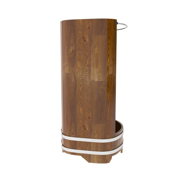 Душевая кабина большая Bentwood с держателем для шторки (сращенные ламели морён. лиственницы). Фото № 3
