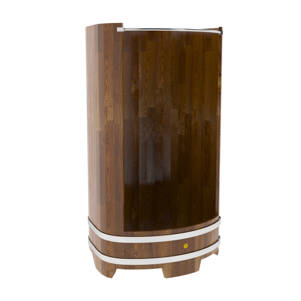 Душевая кабина большая Bentwood с держателем для шторки (сращенные ламели морён. лиственницы). Фото № 1