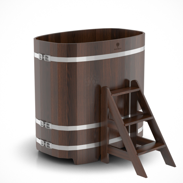 Купель Овальная Bentwood из морёного дуба 0,76 х 1,16 х 1,2 м. Фото № 1