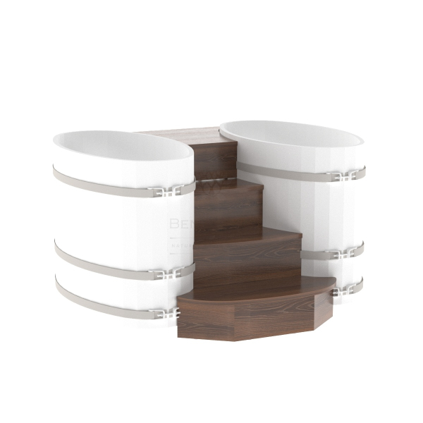Подиум на две купели Bentwood 0,69х1,31 Дуб морёный. Фото № 1