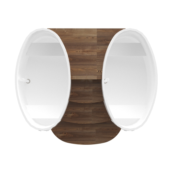 Подиум на две купели Bentwood 0,69х1,31 Дуб морёный. Фото № 3