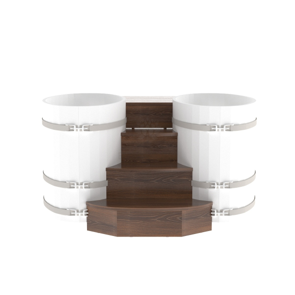 Подиум на две купели Bentwood 0,69х1,31 Дуб морёный. Фото № 4
