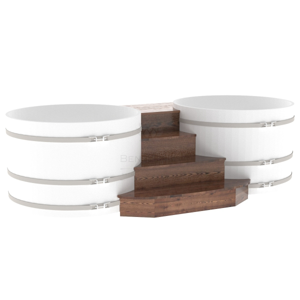 Подиум на две купели Bentwood D 1.5 Лиственница морёная. Фото № 1