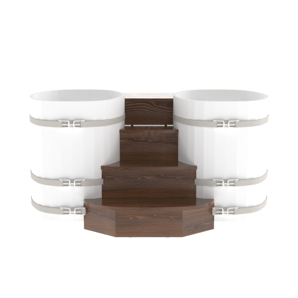 Подиум на две купели Bentwood 0.76х1.16 Дуб морёный. Фото № 2